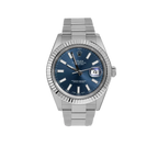 Datejust 116334 Fluted Bezel Watch 41mm Blue Index Dial