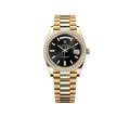 Day-Date 40mm Yellow Gold Onyx Baguette Diamond Dial Baguette Bezel m228398tbr-0001