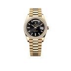 Day-Date 40mm Yellow Gold Onyx Baguette Diamond Dial Baguette Bezel m228398tbr-0001