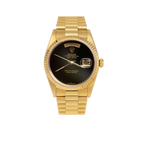 Presidential Rolex Day-Date 18038 Watch 36mm Black Onyx Dial 18K Yellow Gold