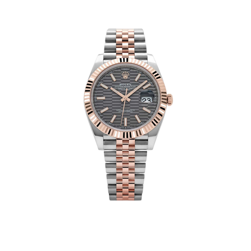Datejust 41 126331 Rose Gold Stainless Steel Grey Motif Dial Jubilee