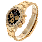 Daytona 40mm Black Dial Yellow Gold Mens Automatic Watch 116508