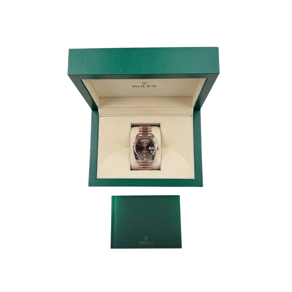 Day-Date 40mm 228235 Rose Gold Chocolate Roman Dial (2025)
