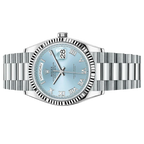 President Day-Date 36mm Platinum Ice Blue Mens Watch 128236-0008