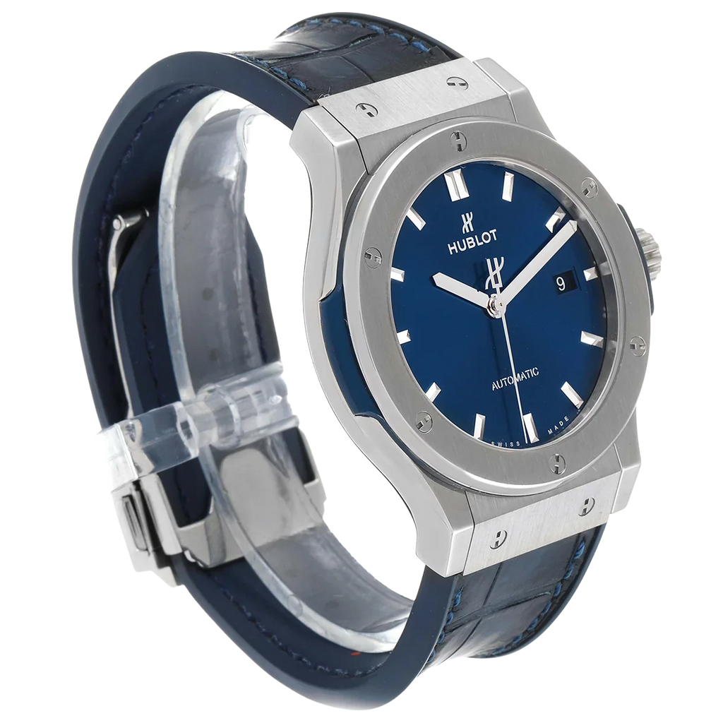 Classic Fusion Titanium 42mm Blue Dial Mens Watch 542.NX.7170.LR