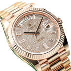 Day-Date 40mm Rose Gold Pavè Diamond Dial m228235-0036