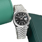 Datejust 41mm Steel White Gold Black Dial Mens Watch m126334-0018