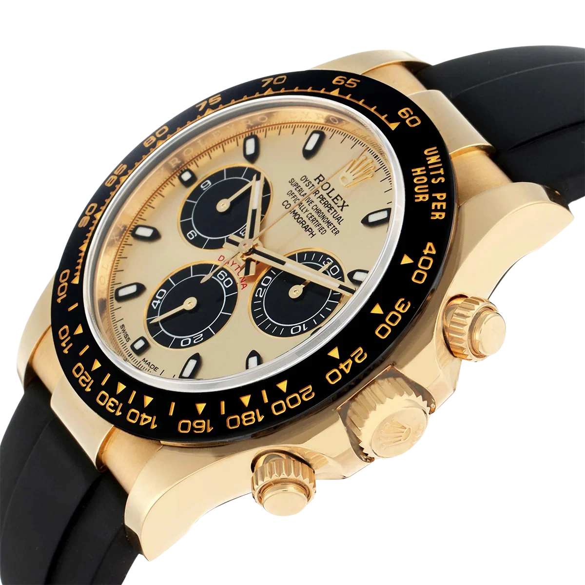 Daytona Pikachu 40mm Yellow Gold Champagne Dial Mens Watch 116518