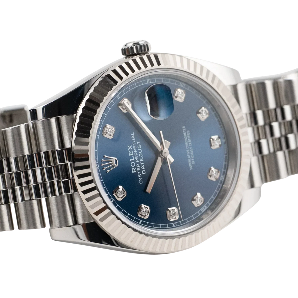 Datejust 36mm Steel & White Gold Blue Dial Diamonds m126334-0016