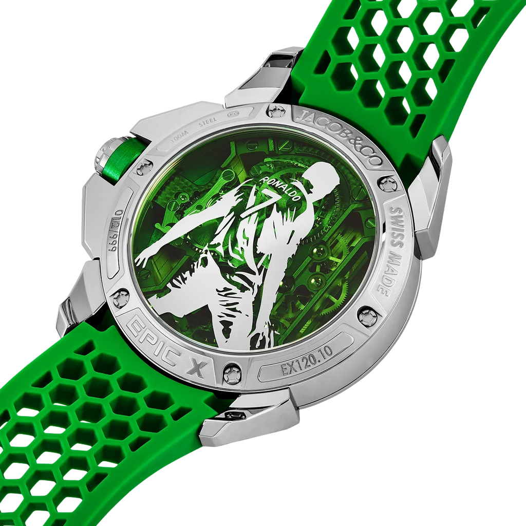 Epic X CR7 44mm Heart of CR7 Stainless Steel Green on Strap EX120.10.AD.AA.ABRUA