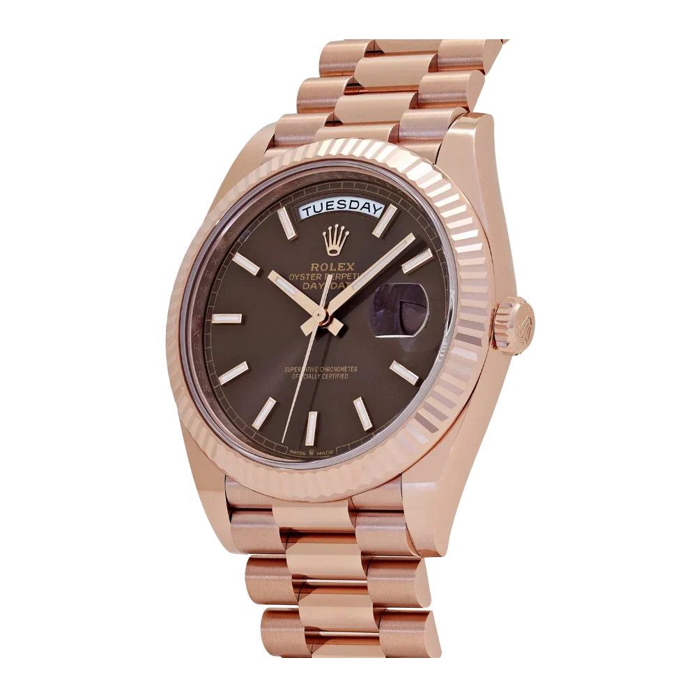 Day-Date 40mm 228235 Rose Gold Chocolate Roman Dial (2025)