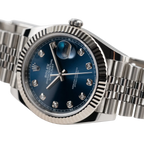 Datejust 36mm Steel & White Gold Blue Dial Diamonds m126334-0016