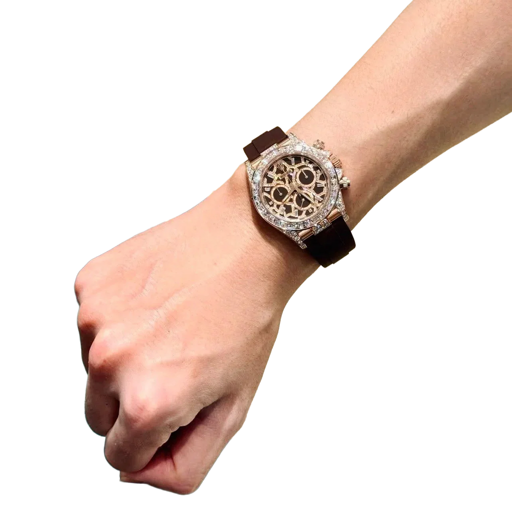 Daytona 40 mm Giraffe Rose Gold Diamond Dial 126555TBR