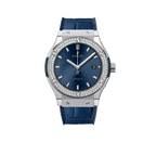 Classic Fusion Blue Titanium 42mm Diamond Benzel 542.NX.7170.LR.1104