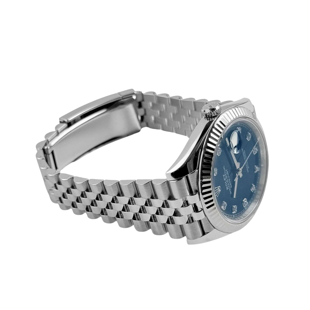 Datejust 36mm Steel & White Gold Blue Dial Diamonds m126334-0016