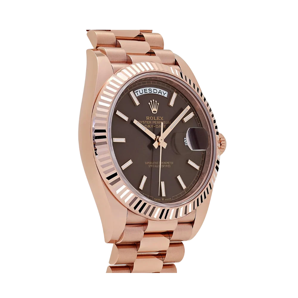 Day-Date 40mm 228235 Rose Gold Chocolate Roman Dial (2025)
