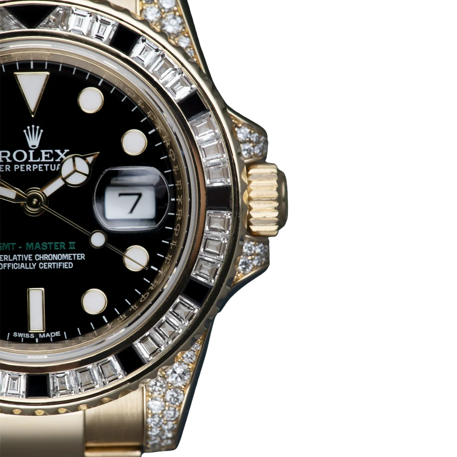 GMT Master II 18k Yellow Gold Diamond Black Sapphire 116758SANR