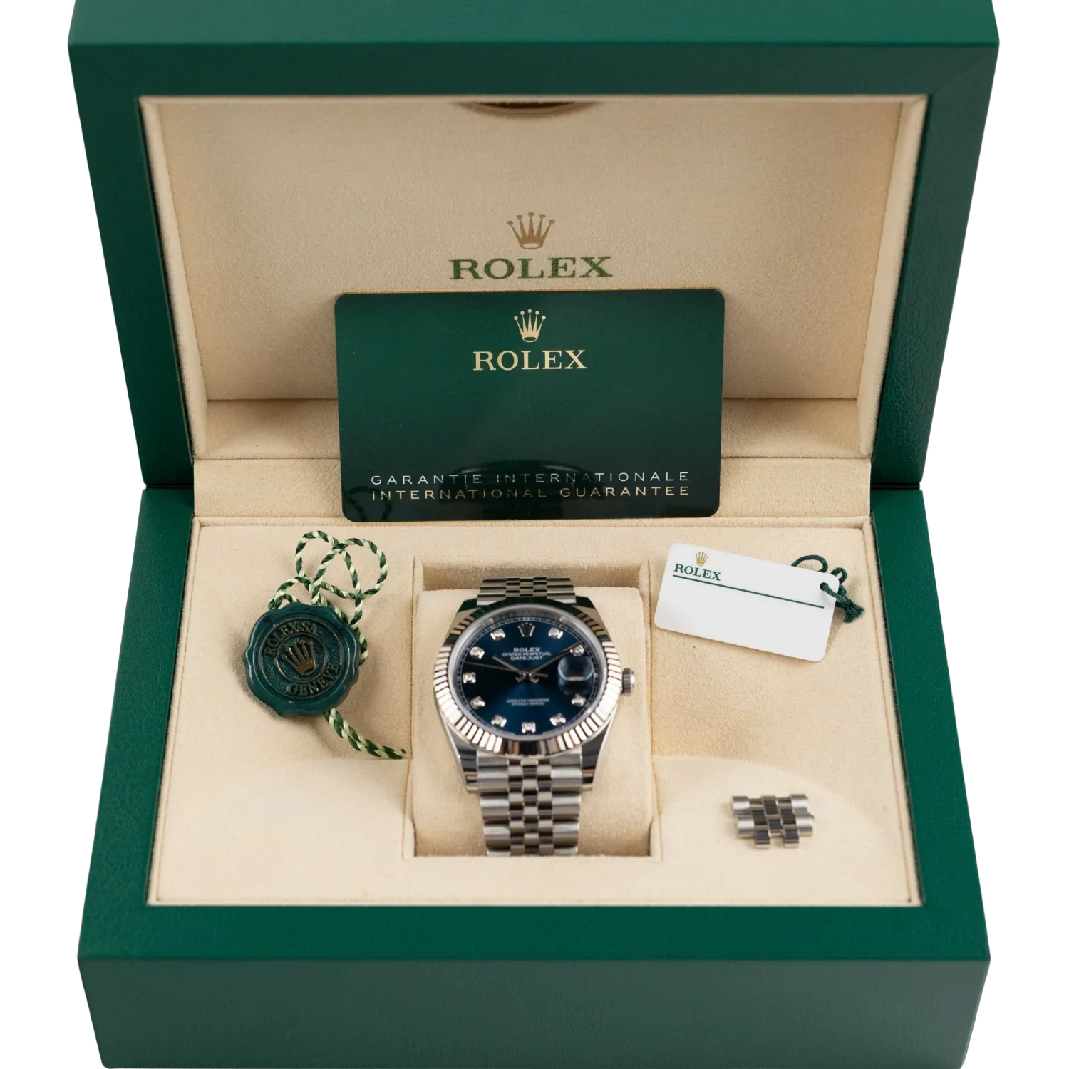 Datejust 36mm Steel & White Gold Blue Dial Diamonds m126334-0016