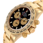 Daytona 40mm Black Dial Yellow Gold Mens Automatic Watch 116508