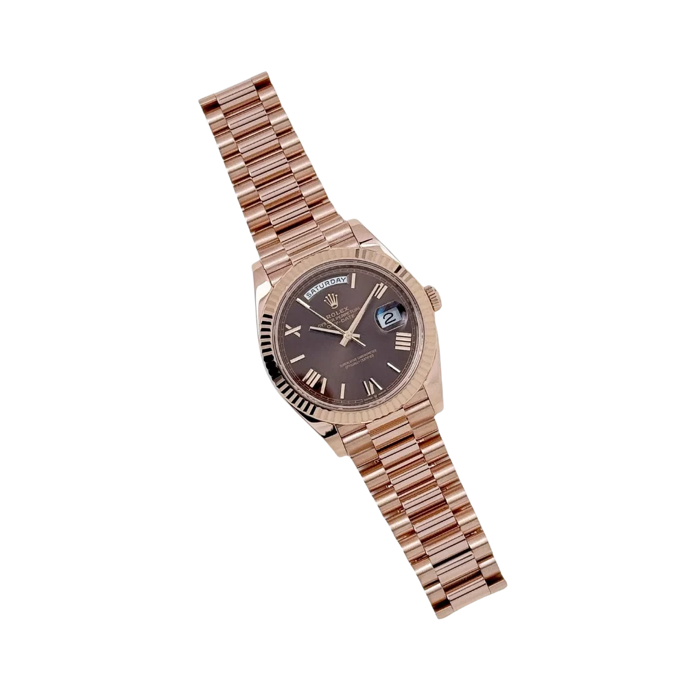 Day-Date 40mm 228235 Rose Gold Chocolate Roman Dial (2025)