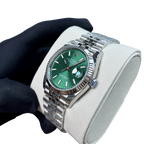 Datejust 41mm Steel White Gold Mint Green Dial Mens Watch 126334-0028