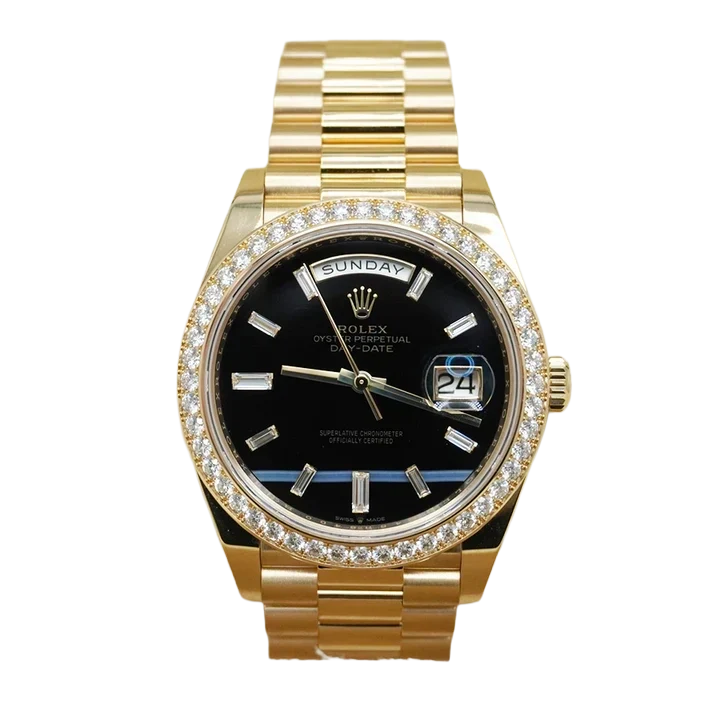 Day-Date 40 Presidential 228348RBR Diamond Bezel Baguette Onyx Dial