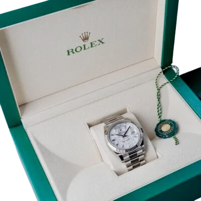 Day-Date 40 228239 White Gold Meteorite Diamond Dial