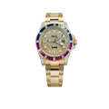 GMT-Master II 40mm Yellow Gold Pepsi Bezel Diamond Set Watch 116718LN