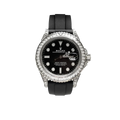 Yacht-Master 42mm White Gold and Diamond-Set / Black / Oysterflex