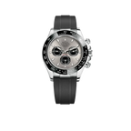 Daytona 40mm 116519 White Gold Steel Index Black Oysterflex Rubber Strap