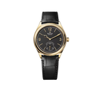 Perpetual 1908 39mm Yellow Gold Black Dial Black Alligator Leather Strap m52508-0002