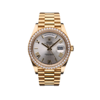 Day-Date 40 mm Yellow Gold Diamond Bezel Silver Dial M228348rbr-0007
