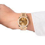 Day-Date 40 228348RBR Yellow Gold Diamond Bezel Champagne Roman Dial