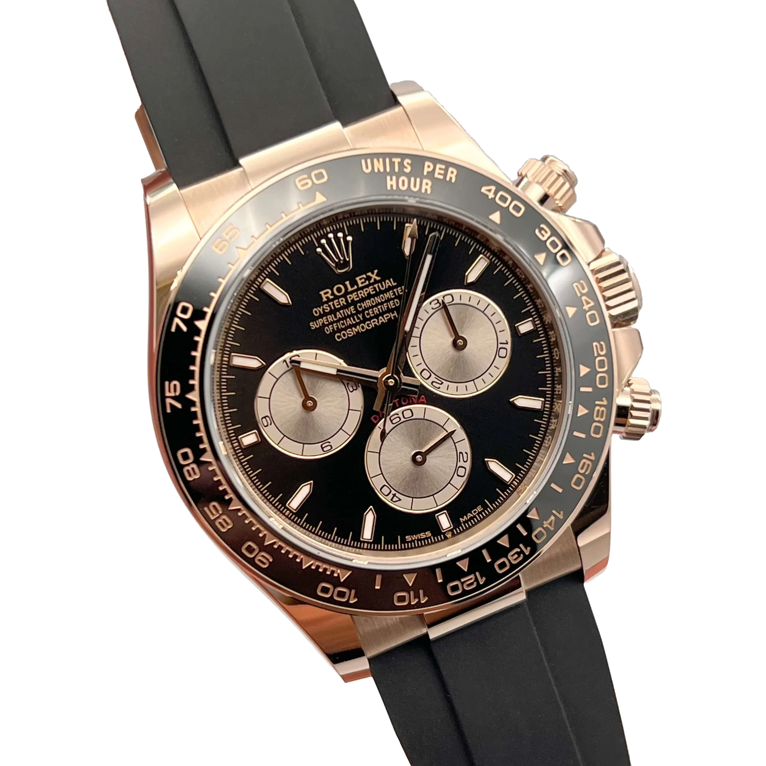 Daytona 40mm Everose Gold Bright Black and Sundust Dial M126515LN-0002