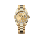 Day-Date 40mm 228348RBR Yellow Gold Diamond Bezel Champagne Diamond Dial
