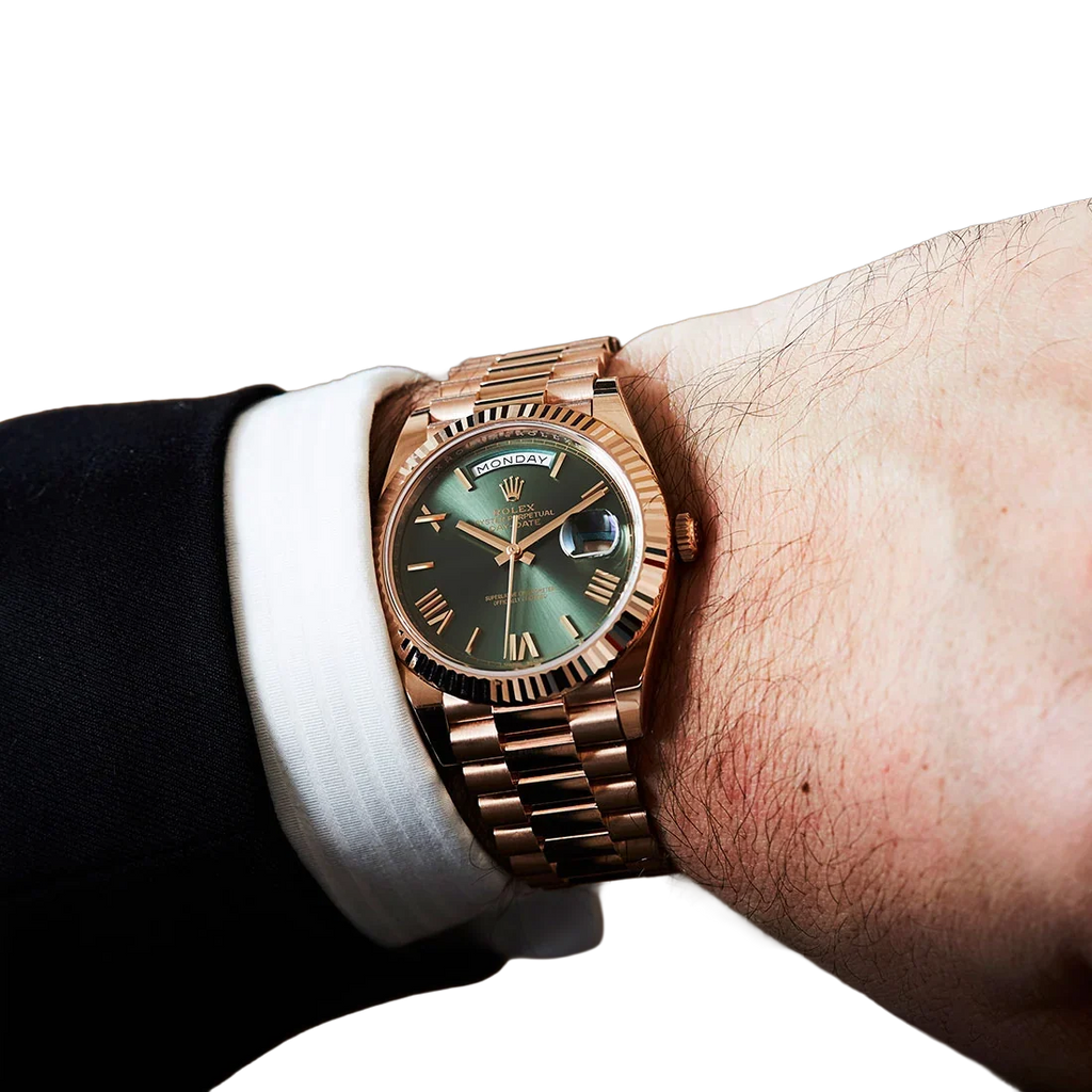 Day-Date Oyster Everose gold 40mm Green Olive 228235