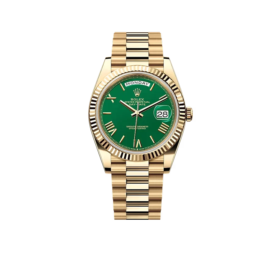Day-Date 40mm Green Roman Yellow Gold 228238