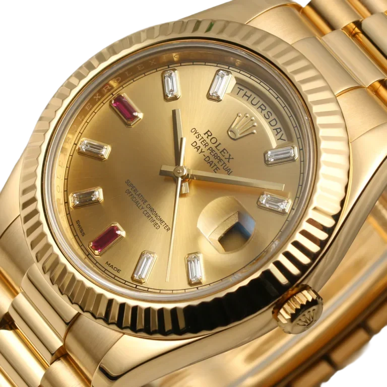 President Day-Date II 41mm 218238 18k Yellow Gold & Ruby Dial