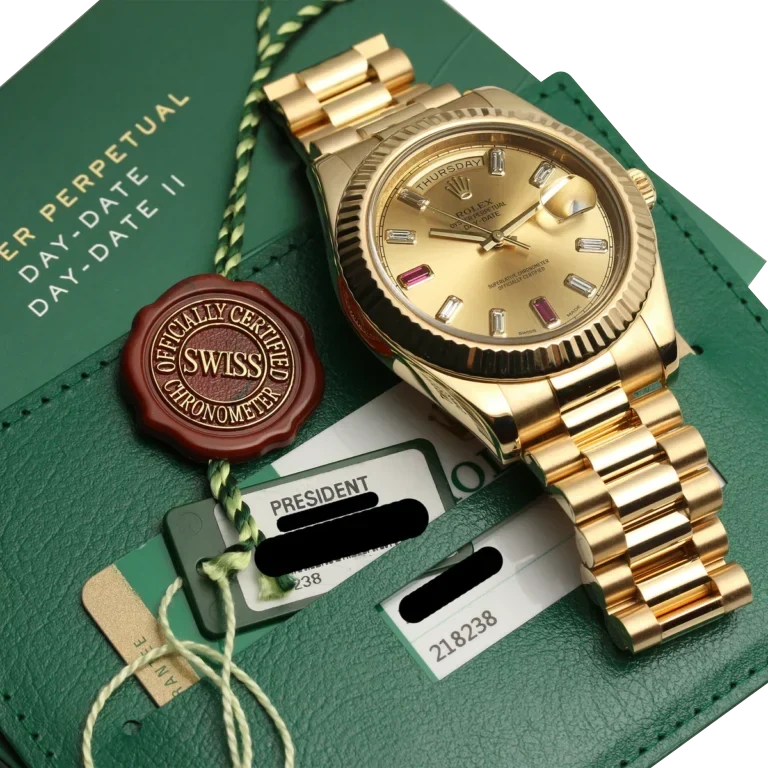 President Day-Date II 41mm 218238 18k Yellow Gold & Ruby Dial