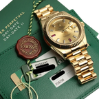 President Day-Date II 41mm 218238 18k Yellow Gold & Ruby Dial