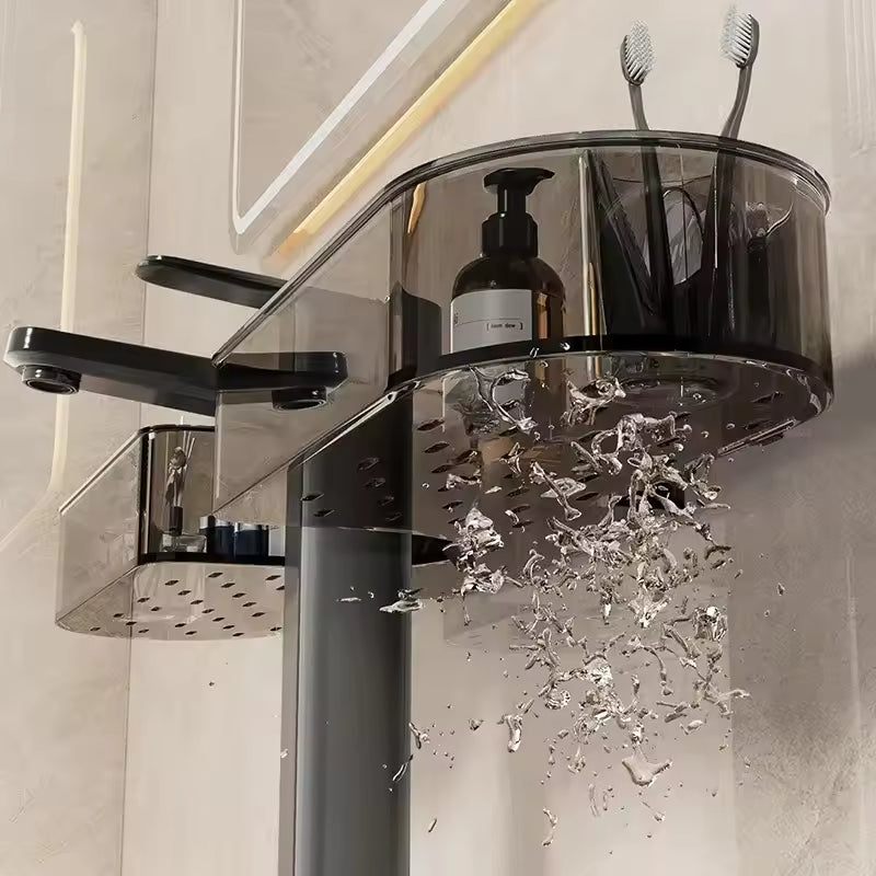 Suction Cup Acrylic Sink Shelf – No-Drill Wall Storage