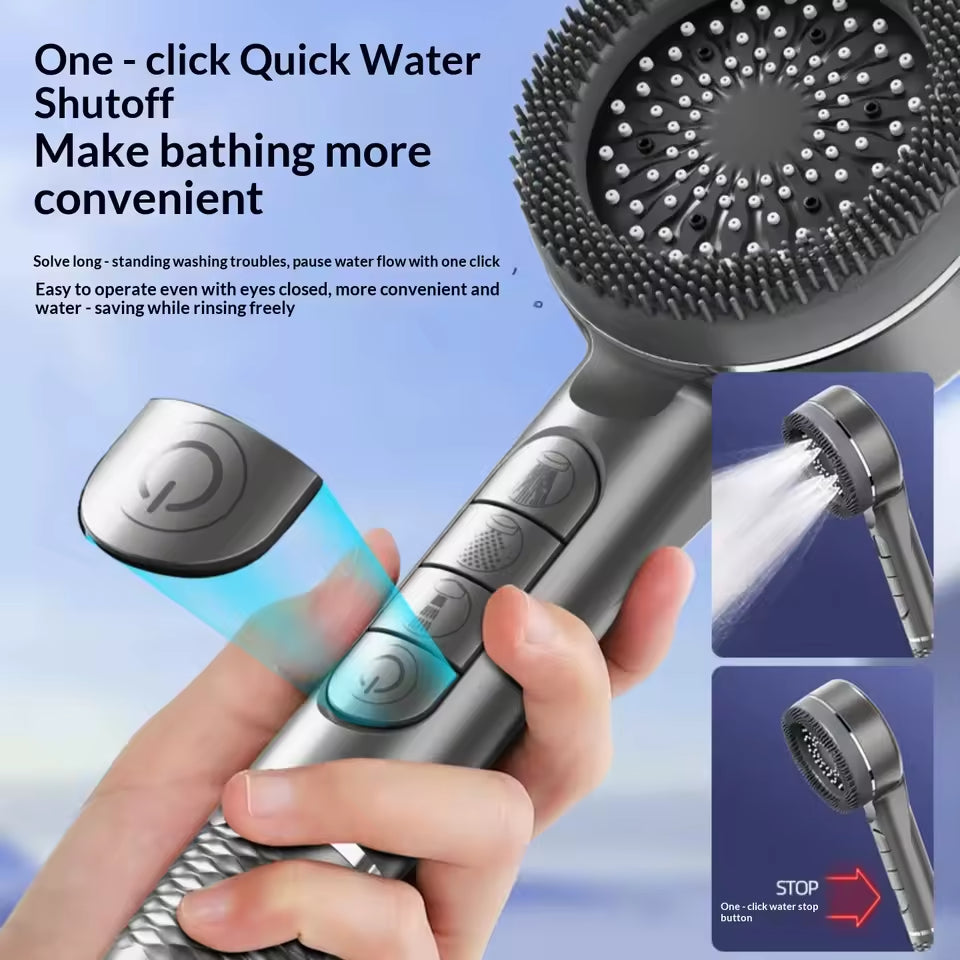 High-Pressure Shower Head – 4 Modes with Filtration