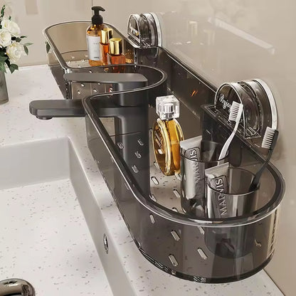 Suction Cup Acrylic Sink Shelf – No-Drill Wall Storage