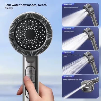 High-Pressure Shower Head – 4 Modes with Filtration