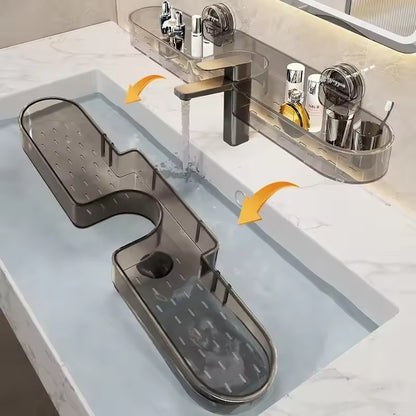 Suction Cup Acrylic Sink Shelf – No-Drill Wall Storage