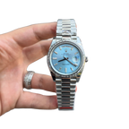 Day-Date 40mm Ice Blue Dial Baguette Set Bezel 228396TBR