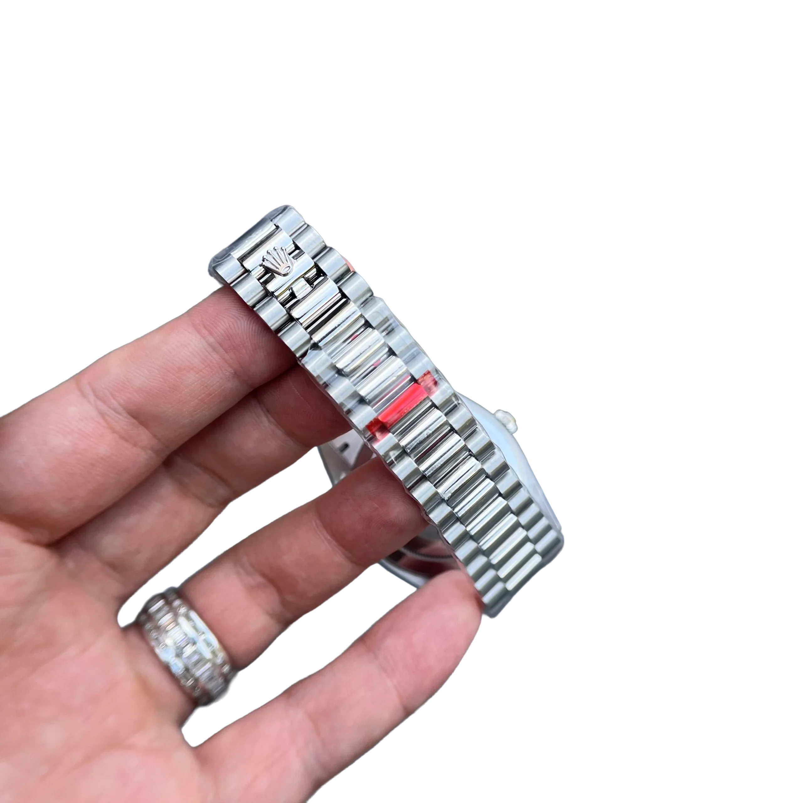 Day-Date 40mm Ice Blue Dial Baguette Set Bezel 228396TBR