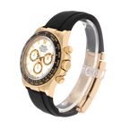 Daytona 40mm Yellow Gold White Dial Mens Watch 126518