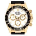 Daytona 40mm Yellow Gold White Dial Mens Watch 126518