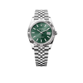 Datejust 41mm Steel White Gold Mint Green Dial Mens Watch 126334-0028